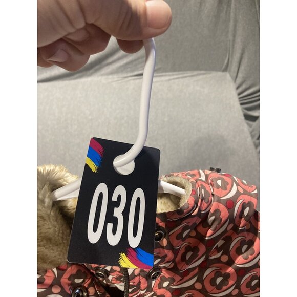 Aeropostale Hooded Vest Women’s Size Medium Brown/ Coral - Picture 8 of 8